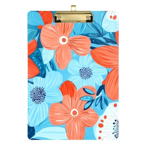 Bunte Blumen, A4-Ordner, Klemmbrett, Menühalter, Klemmbrett, Standardloch für Fußball, Truck-Fahrer, Größe 22,9 x 30,5 cm Bunte Blumen, A4-Ordner, Klemmbrett, Menühalter, Klemmbrett, Standardloch für Fußball, Truck-Fahrer, Größe 22,9 x 30,5 cm von SyXIOP