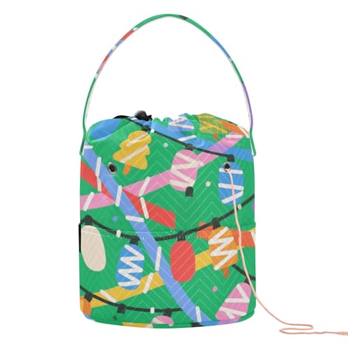 Cartoon-Aufbewahrungstasche mit Löchern, für Stricknadeln, hellgrün Cartoon-Aufbewahrungstasche mit Löchern, für Stricknadeln, hellgrün von SyXIOP