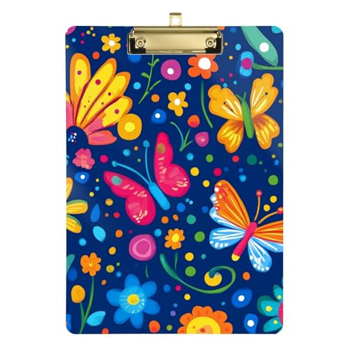 Cartoon-Klemmbrett mit bunten Schmetterlingen, Blumen, A4, für Krankenschwestern, Klemmbrett, Ordner, Padfolio, Kunststoff, für Klemmbrett, Lehrer, Größe 22,9 x 30,5 cm Cartoon-Klemmbrett mit bunten Schmetterlingen, Blumen, A4, für Krankenschwestern, Klemmbrett, Ordner, Padfolio, Kunststoff, für Klemmbrett, Lehrer, Größe 22,9 x 30,5 cm von SyXIOP