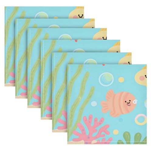 Dekorative wiederverwendbare Stoffservietten mit Cartoon-Motiv und niedlichen und bunten Tieren, farbige Stoffservietten, wiederverwendbare Stoffservietten, Servilletas de tela para mesa navidad, 50,8 von SyXIOP