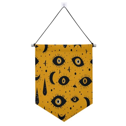 Halloween-Dekoration mit tanzenden Augen, orangefarben, mit Teleskopstange, lustiges Banner für den Außenbereich, für Türen, Wände, Fenster, Gärten, Hof, Banderitas, Para Fiestas von SyXIOP