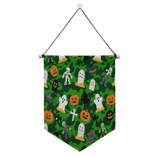 Halloween-Halloween-Banner mit grünem Camouflage-Kürbis, zum Aufhängen mit Teleskopstange, Stoffbanner, hängende Dekorationen für Büro, Schule, Klassenzimmer, Schlafsaal, Heim-Banderinen Halloween-Halloween-Banner mit grünem Camouflage-Kürbis, zum Aufhängen mit Teleskopstange, Stoffbanner, hängende Dekorationen für Büro, Schule, Klassenzimmer, Schlafsaal, Heim-Banderinen von SyXIOP