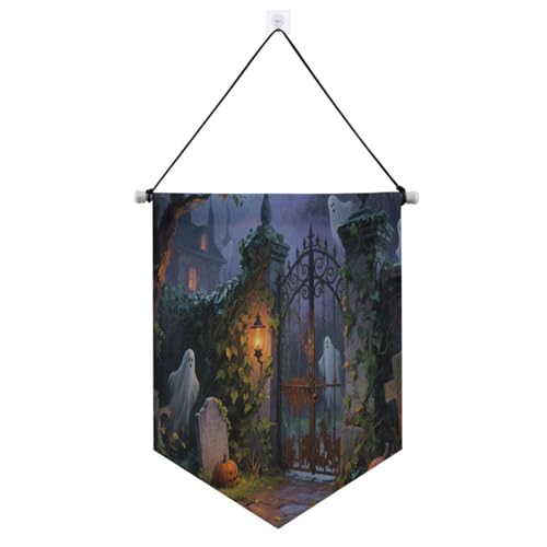 Halloween-Halloween-Dekoration im Retro-Stil, weißes Schloss, Halloween-Dekoration, hängende Banner mit Teleskopstange, für Garten, Garten, Büro, Schule, Klassenzimmer, Schlafsaal, Heim-Banderitas Halloween-Halloween-Dekoration im Retro-Stil, weißes Schloss, Halloween-Dekoration, hängende Banner mit Teleskopstange, für Garten, Garten, Büro, Schule, Klassenzimmer, Schlafsaal, Heim-Banderitas von SyXIOP