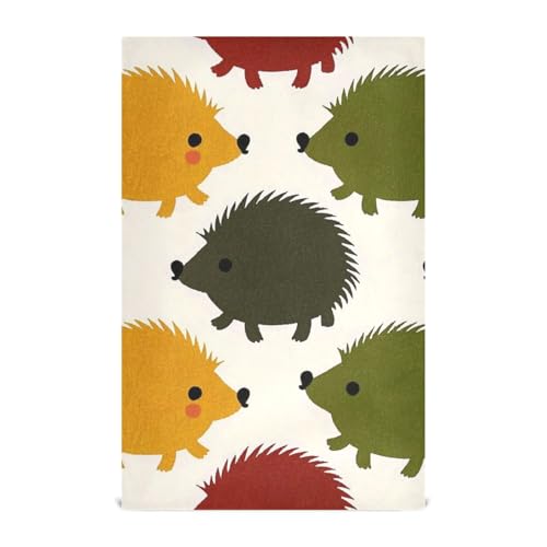 SyXIOP Beige Cartoon Igel Silhouette dekorative handgefertigte Küchentücher Waschlappen Küchentücher saugfähig Sommer Spüle Toallas de microfibra para limpieza 71,1 x 45,7 cm Set von 6 Stück von SyXIOP