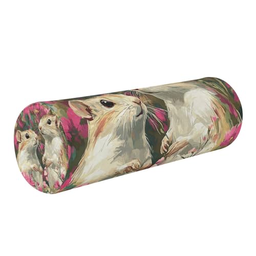SyXIOP Gerbil Okra Rote Blumen Malerei dekorative Nackenrolle Kissen Form Zylinder Nackenrolle Kissen Zylinder Memory Foam Beinstütze almohada para cuello SyXIOP Gerbil Okra Rote Blumen Malerei dekorative Nackenrolle Kissen Form Zylinder Nackenrolle Kissen Zylinder Memory Foam Beinstütze almohada para cuello von SyXIOP
