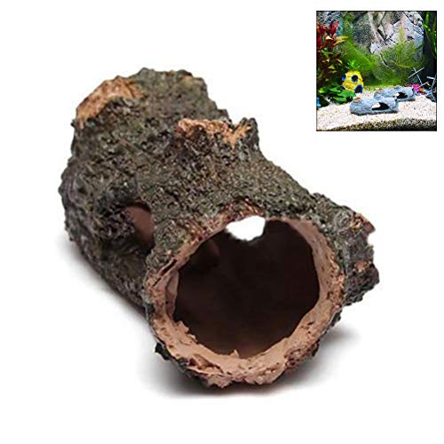 SyangKaitian Aquarium-Holzscheit, hohler Baumstamm, Dekorationen für Aquarien, Treibholz, Aquarium-Versteck, Höhlenverzierung für Aquarium-Terrarium von SyangKaitian