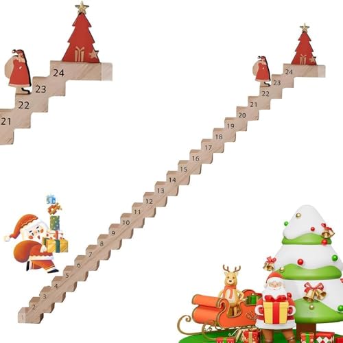 Adventskalender Treppe, Weihnachtsmann Treppen Countdown, Weihnachtstreppe Adventskalender Treppe, Weihnachtsmann Treppen Countdown, Weihnachtstreppe von Syansju