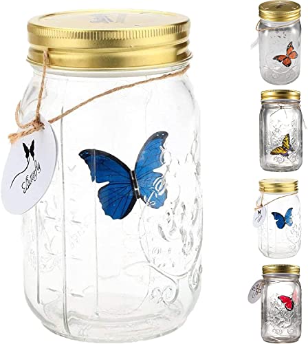 Syansju Butterfly in a jar, Schmetterling im Glas, Butterfly Collection in a Jar (Blau) von Syansju