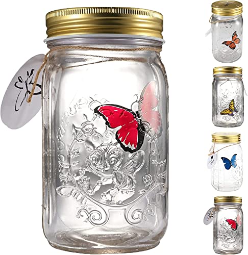 Syansju Butterfly in a jar, Schmetterling im Glas, Butterfly Collection in a Jar (Red) von Syansju