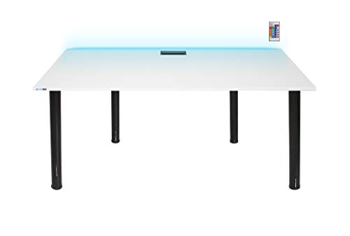 SyberDesk Gaming Desk mit LED für Gamer, Gaming Tisch, Gaming Schreibtisch von SyberDesk