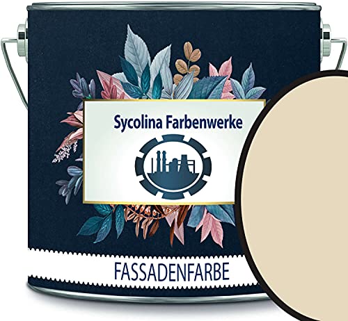 Fassadenfarbe mit Lotuseffekt hochwertige Silikonharzfarbe Sockelfarbe RAL 1015 Hellelfenbein // Sycolina Farbenwerke von Sycolina Farbenwerke