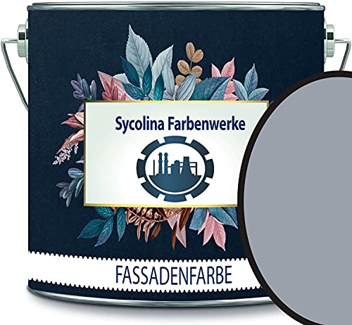 Fassadenfarbe mit Lotuseffekt hochwertige Silikonharzfarbe Sockelfarbe RAL 7040 Fenstergrau // Sycolina Farbenwerke von Sycolina Farbenwerke