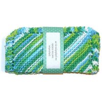 Handgestrickte Geschirrtücher, Mehrfarbige Grüne Und Blaue Gestrickte Geschirrtücher von SydneyKathryns