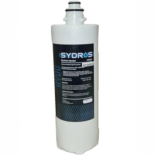 Sydros Hydo Ersatz Wasserfilter – Filtert über 500 Schadstoffe inkl Mikroplastik, Chlor & PFAS + Mineralisierung für reines & gesundes Trinkwasser – Einfache Installation mit Quick Connect von Sydros