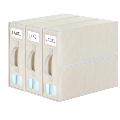 Syeeiex Bettwäsche Aufbewahrung, 3 Stück Faltbare Aufbewahrungstasche für Bettlaken, Bettwäsche Organizer mit Fenster&Etikett, Unterbett Aufbewahrungsbox für King&Queen Size Bettlaken Decken - Beige Syeeiex Bettwäsche Aufbewahrung, 3 Stück Faltbare Aufbewahrungstasche für Bettlaken, Bettwäsche Organizer mit Fenster&Etikett, Unterbett Aufbewahrungsbox für King&Queen Size Bettlaken Decken - Beige von Syeeiex