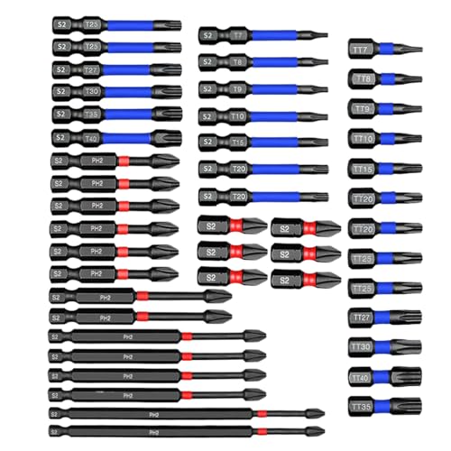 Syengery Bohrer-Set Für Mutternschrauben | Magnetische Nussansetzer Antrieb 46 Teile Set,Sicheres Zubehör für die Heimwerkstatt, geeignet für Erwachsene und von Syengery