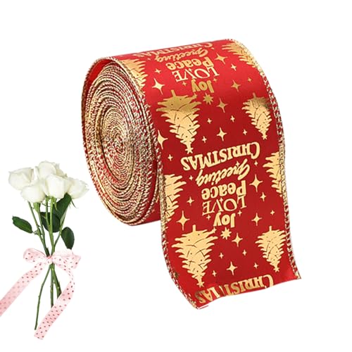 Syengery Christmas Ribbon Roll | Weihnachts Geschenkband Rolle - Bastelband Für Schmuck Haaraccessoires Ohrblumen Deko Syengery Christmas Ribbon Roll | Weihnachts Geschenkband Rolle - Bastelband Für Schmuck Haaraccessoires Ohrblumen Deko von Syengery