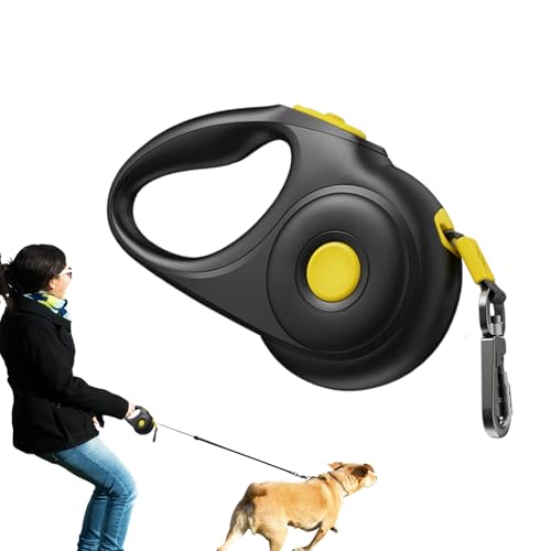 Syengery Einziehbarer Hunde Geschirr,Semi-Automatisches Rollgeschirr Mit Sofort-Stopp-Funktion - Ergonomisches Griffdesign Für Sicherheit Beim Strandlauf & Garteneinsatz von Syengery
