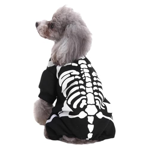 Syengery Halloween Hundekostüm,Tierkostüm Mit Skelettdesign | Verkleidungskleidung für Kätzchen und Welpen bei Themenevents Bällen Fotografie und Rollenspiel Syengery Halloween Hundekostüm,Tierkostüm Mit Skelettdesign | Verkleidungskleidung für Kätzchen und Welpen bei Themenevents Bällen Fotografie und Rollenspiel von Syengery