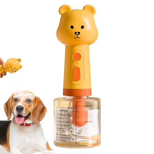 Syengery Hunde Shampoo Sprayer, Hundefutter - Electric Sprayer Seifenspender Schaummaschine,Wiederaufladbare Haustierversorgungen Bären Dinosaurierreinigungswerkzeuge, Hunde- und Katzenbadezubehör Syengery Hunde Shampoo Sprayer, Hundefutter - Electric Sprayer Seifenspender Schaummaschine,Wiederaufladbare Haustierversorgungen Bären Dinosaurierreinigungswerkzeuge, Hunde- und Katzenbadezubehör von Syengery
