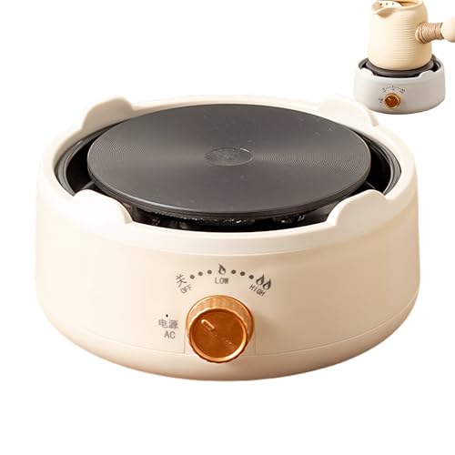 Syengery Kleine Kochplatte - Tragbare Kochplatte | Einstellbares Kochfeld mit Kaffeewärmer-Funktion und stufenloser Temperaturregelung für Küche Haushalt Reise Camping Picknick Outdoor und von Syengery