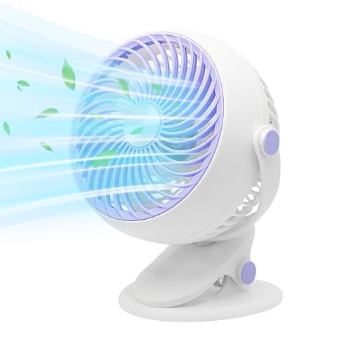 Syengery Klemmventilator | Persönlicher Tischventilator Mit Klemmvorrichtung - USB-Ladebarer Luftkühler mit Neigungseinstellung Tragbares Gerät 5 Geschwindigkeitsstufen für Schlafzimmer Nachttisch Syengery Klemmventilator | Persönlicher Tischventilator Mit Klemmvorrichtung - USB-Ladebarer Luftkühler mit Neigungseinstellung Tragbares Gerät 5 Geschwindigkeitsstufen für Schlafzimmer Nachttisch von Syengery