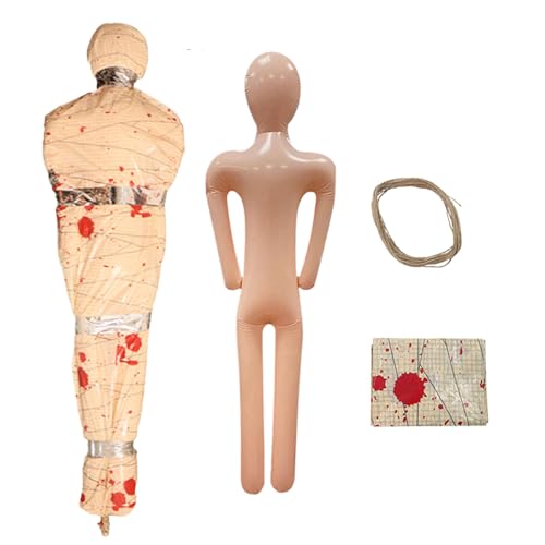 Syengery Leichensack Halloween Deko | Aufblasbare Leiche | Lebensechte Gruselpuppe Mit Blut Für Rasen Und Spukhaus Syengery Leichensack Halloween Deko | Aufblasbare Leiche | Lebensechte Gruselpuppe Mit Blut Für Rasen Und Spukhaus von Syengery