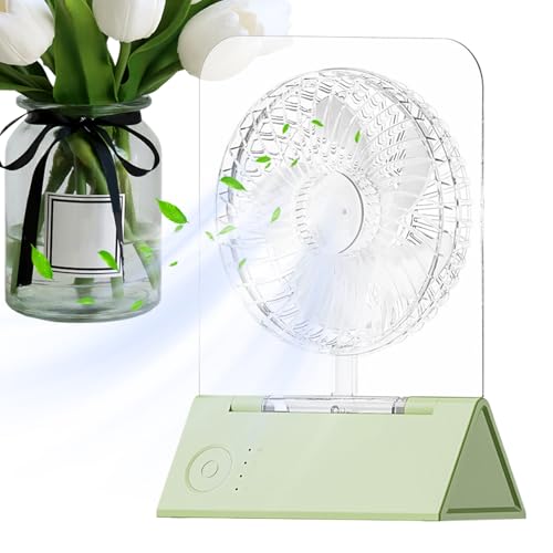 Syengery Leiser Ventilator - Für Wandmontage Magnetisch Persönlicher Ventilator,Wiederaufladbarer Luftkühler Mit 4 Geschwindigkeitsstufen Für Zuhause Reisen Camping von Syengery
