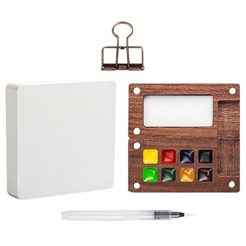 Syengery Reise Set, Reise-Aquarellpalette - Tragbare Skizzenbuchpalette - Aquarellpalette mit Clip, kleine Aquarell von Syengery