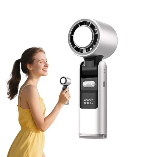Syengery Tragbarer Ventilator für Reisen,Persönlicher Tischventilator | Wiederaufladbarer Klappbarer LED Ventilator Für Camping Urlaub Familie Zubehör von Syengery
