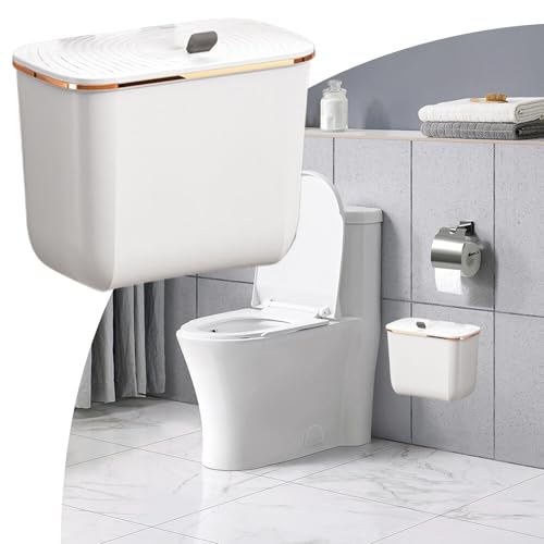 Syengery Wandmontierter Mülleimer,Abfalleimer Mit Deckel Für Türmontage - Kompostbehälter Platzsparend Aufhängbar Mit Beuteln Küchenzubehör | Für Arbeitsplatte Unter Spüle Schrank von Syengery