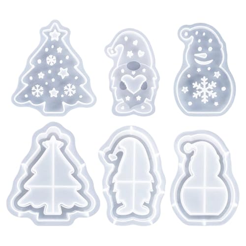 Syengery Weihnachts Harz Formen | 3D Silicone Formen Set - Beton Gussformen Kunst Handwerk Für Tischdekoration Hochzeitstisch Deko,Deko Für Tischdekoration Abendessen Hochzeit von Syengery