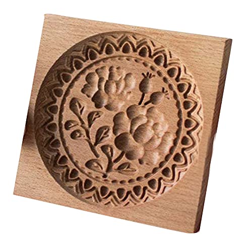 Syfinee Keksstempel-Prägeform, Ausstechform, geschnitzte Holzbackformen zum Backen, DIY Lebkuchen-Keksausstecher von Syfinee