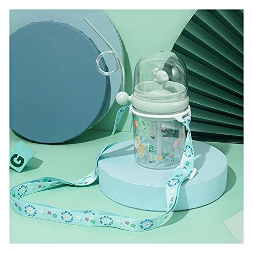 Syfinee Wasserflasche, süßer Wal, Wassersprühbecher, Sommer, Kunststoff, für Kinder, Trinkhalm, Tropfenresistent, Studentenkrug, niedliche Flasche für Kinder von Syfinee