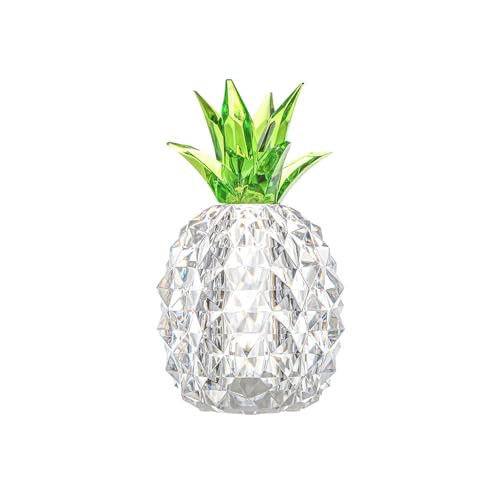 Syfunlv Crystal Pineapple,Glass Pineapple Lamp,Glass Fruit Decor,7.4 x 7.4 x 12.5 cm. Früchte Nachtlicht Pineapple Fairy Lights Ananaslampe aus Acryl,Crystal Pineapple Ornament (Weiß) von Syfunlv