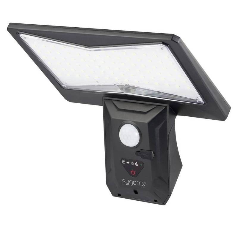 Sygonix Außen-Deckenleuchte SOLAR WANDLEUCHTE INKL. PIR, Akkubetrieb, Mit Schalter, Dimmbar, Mit Sensor von Sygonix
