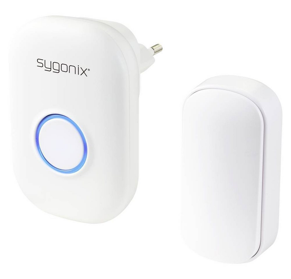 Sygonix Smart Home Türklingel FUNKKLINGEL KOMPLETTSET BATTERIELOS (batterielos, mit Blitzlicht) von Sygonix