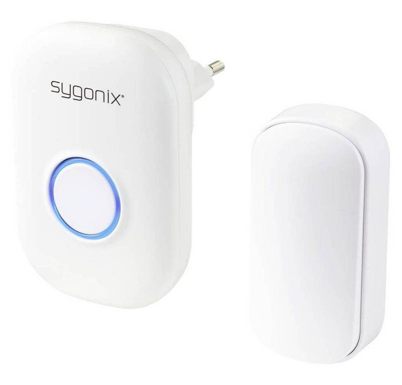 Sygonix Smart Home Türklingel FUNKKLINGEL KOMPLETTSET BATTERIELOS (batterielos, mit Blitzlicht) von Sygonix