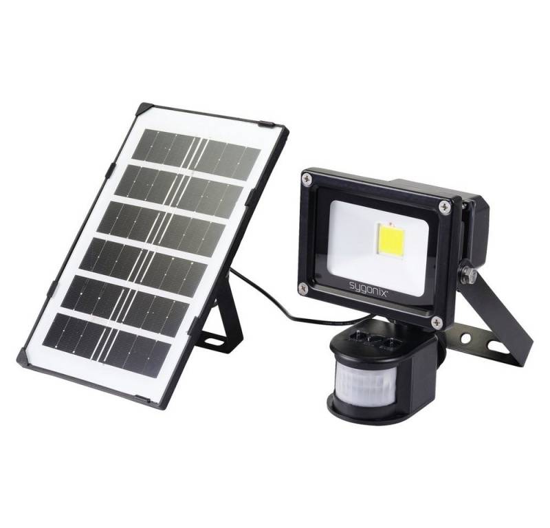 Sygonix LED Flutlichtstrahler Sygonix SY-5461108 Solar-Spot mit Bewegungsmelder 10 W Neutralweiß von Sygonix