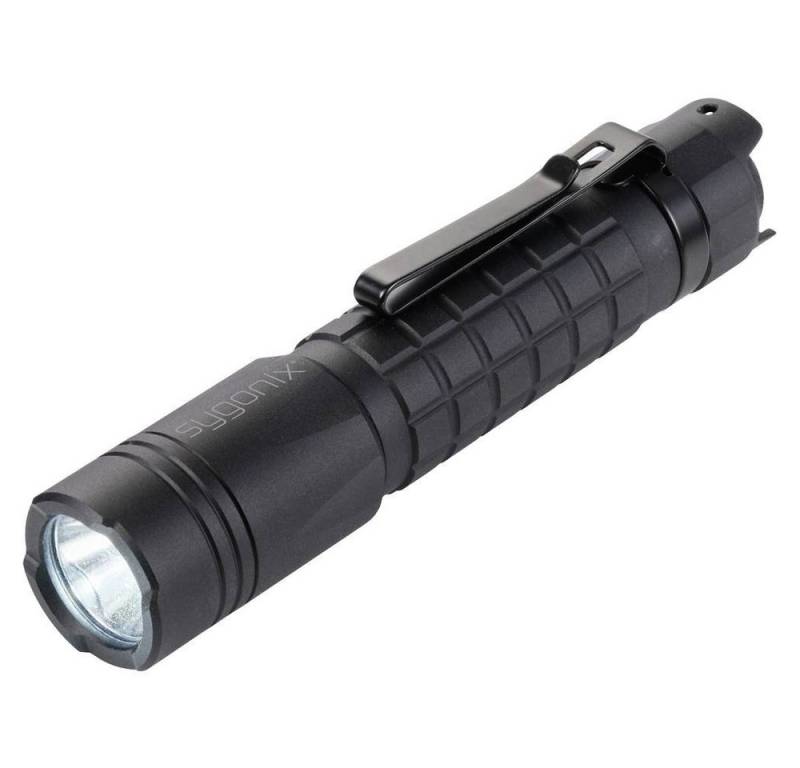 Sygonix Taschenlampe LED-TASCHENLAMPE, mit Gürtelclip, IP68 (wasserdicht), mit Stroboskopmodus von Sygonix