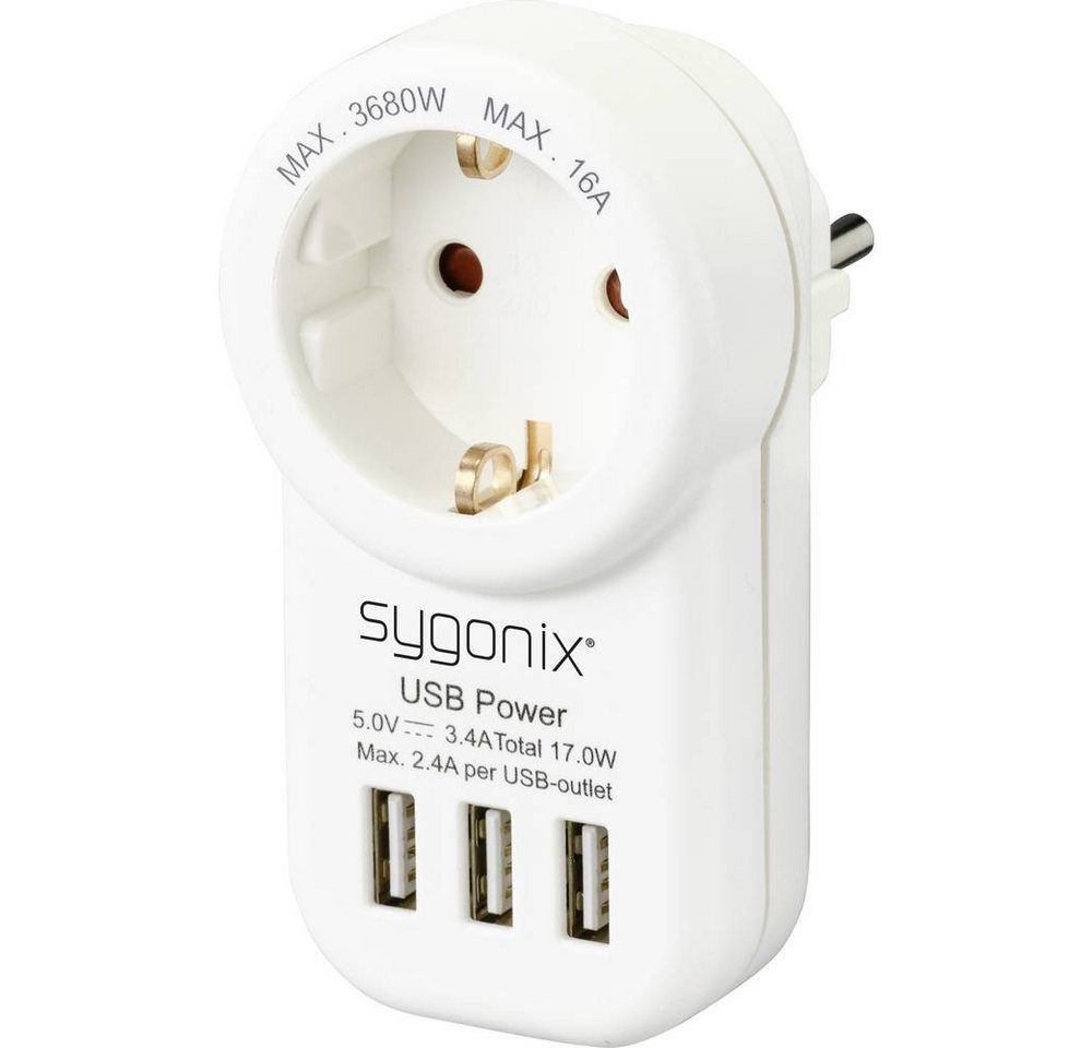 Sygonix Steckdose USB Ladeadapter 3.4 A, mit USB Sygonix Steckdose USB Ladeadapter 3.4 A, mit USB von Sygonix