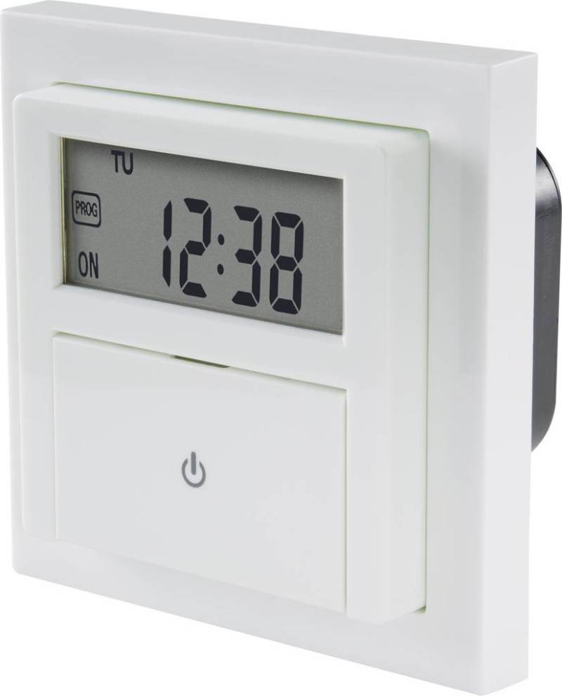 Sygonix Sy 4504968 Unterputz Timer Digital Wochenprogramm 1800 W Countdown Weiß B-Ware von Sygonix