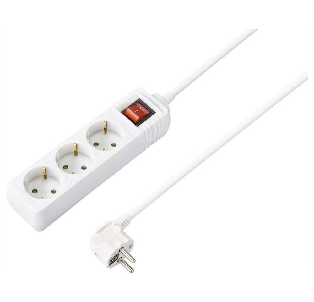 Sygonix Sygonix SY-4890990 Steckdosenleiste mit Schalter Weiß Schutzkontakt 1 Steckdosenleiste (Kabellänge 2.80 m) von Sygonix