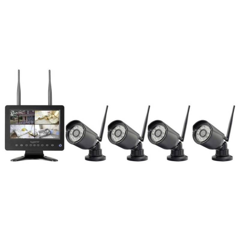 Sygonix Überwachungskamera Funk-Überwachungsset 720P SY-6330456 (mit IR-LEDs, mit Mikrofon, Aufnahme auf Speicherkarte) von Sygonix