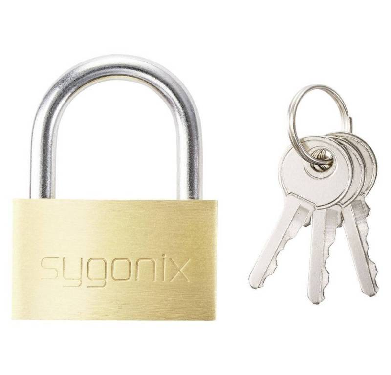 Sygonix Vorhängeschloss Messing-Vorhängschloss 40 mm von Sygonix