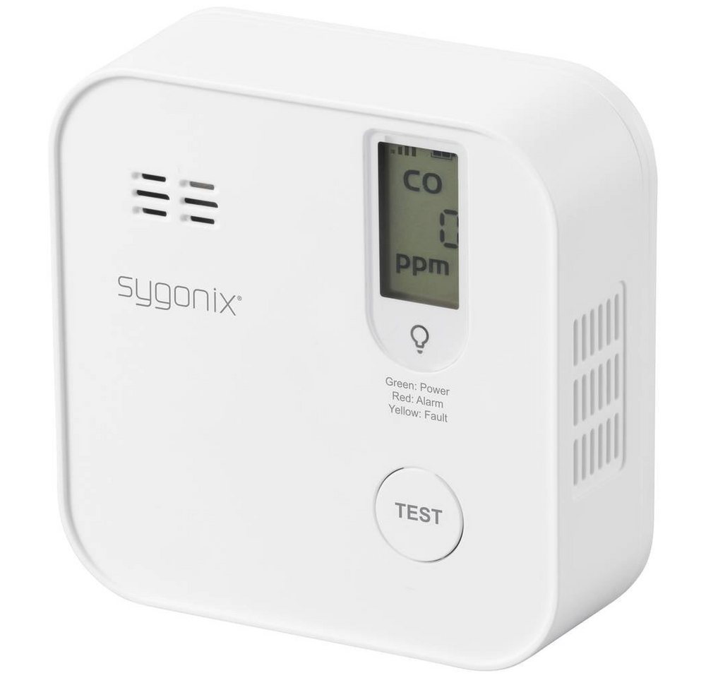 Sygonix WLAN CO Kohlenmonoxid Melder SY-6418204 Gasmelder (inkl. 5 Jahres-Batterie, mit App-Steuerung) von Sygonix