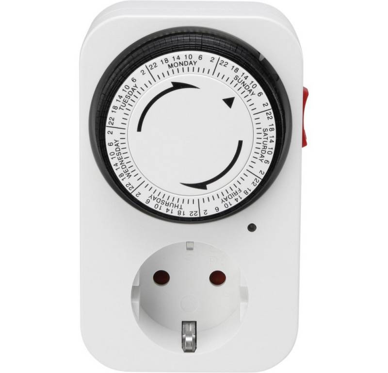 Sygonix Zeitschaltuhr Sygonix SY-5045304 Steckdosen-Timer analog Wochenprogramm 3680 W IP2 von Sygonix