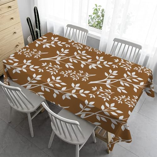 Blätter Tischdecke Gartentisch Wetterfest 160x160 cm Pflanze Bierzeltgarnitur - Outdoor Gartenn für Draußen Küche Esstisch Geburtstag Party A70 von Syhi Qlty
