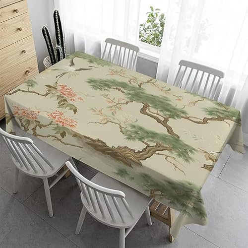 Gartentischdecke Eckig 140x140 cm - Blume Abwaschbare Tischdecke Biertisch Abwaschbar Tischdecke Gartentisch Wetterfest für Geburtstag Party Garten Draußen - Baum von Syhi Qlty
