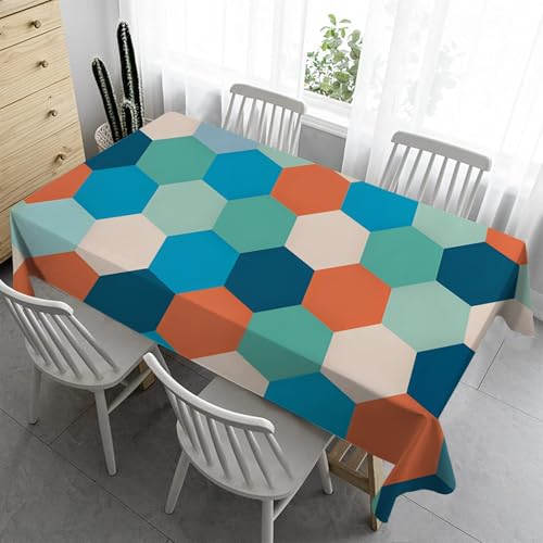 Geometrie Tischdecke Gartentisch Wetterfest 160x160 cm Farbe Bierzeltgarnitur - Outdoor Gartenn für Draußen Küche Esstisch Geburtstag Party A82 von Syhi Qlty